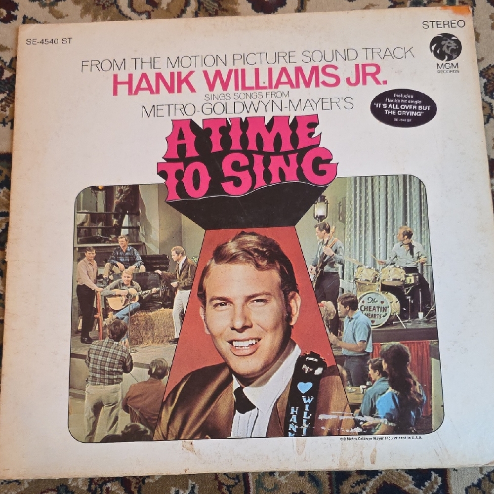 Hank Williams Jr. 'A Time to Sing' Vinyl Record